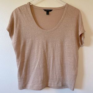 Banana Republic Linen Tan Top Small